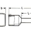 Dutinka dvojitá izolovaná na zakončení kabelu s průřezem vodiče 1,0 mm2 a délkou dutinky 12 mm