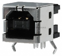 Konektor řady USB-B do plošného spoje, verze 2.0
