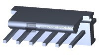 Konektor řady MTA-156 s roztečí pinů 3,96mm a čelíčkem pro určení správné polarity a lepší jištění proti samovolnému rozpojení.