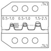 Ekvivalent k čelisti TE connectivity pro kontakty FASTIN-FASTON a Positive-Lock 6.3mm  pod číslem 539743-2