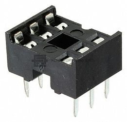 Konektor z řady DIP Sokl, přímý s rozestupem řádků 7.62 mm a výškou patice 2.54 mm