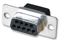 Konektor řady D-SUB rovný s dutinkami, kontakty krimpovací,9 pin