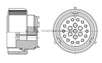 Kruhový konektor 21p