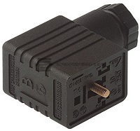 Konektor pro ovládání ventilů typ B dle DIN 43650.