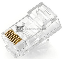 Konektor RJ 45 nestíněný neskládaný pro datový kabel ( 8p8c ), typ drát