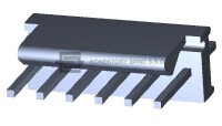 Konektor řady MTA-100 s roztečí pinů 2.54mm a čelíčkem pro určení správné polarity a lepší jištění proti samovolnému rozpojení.