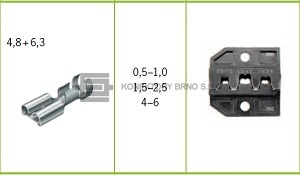 Čelist pro neizolované ploché konektory 4.8-6.3mm