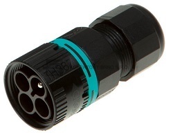 Kruhový vodotěsný konektor z řady mini TEEPLUG ze série XDRY.